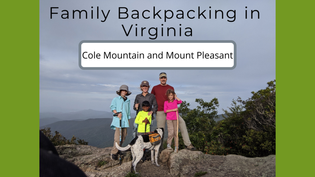 Family Backpacking in Virginia Cole Mountain and Mount Pleasant